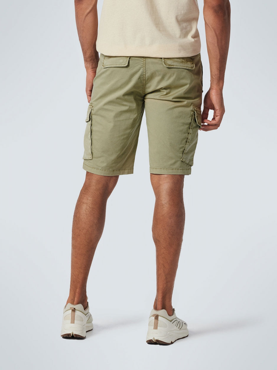 Short Cargo Garment Dyed + Stone Washed Stretch | Smoke Green