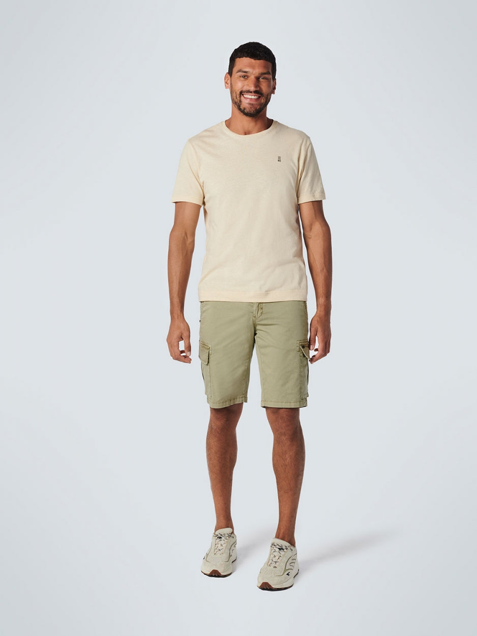 Short Cargo Garment Dyed + Stone Washed Stretch | Smoke Green