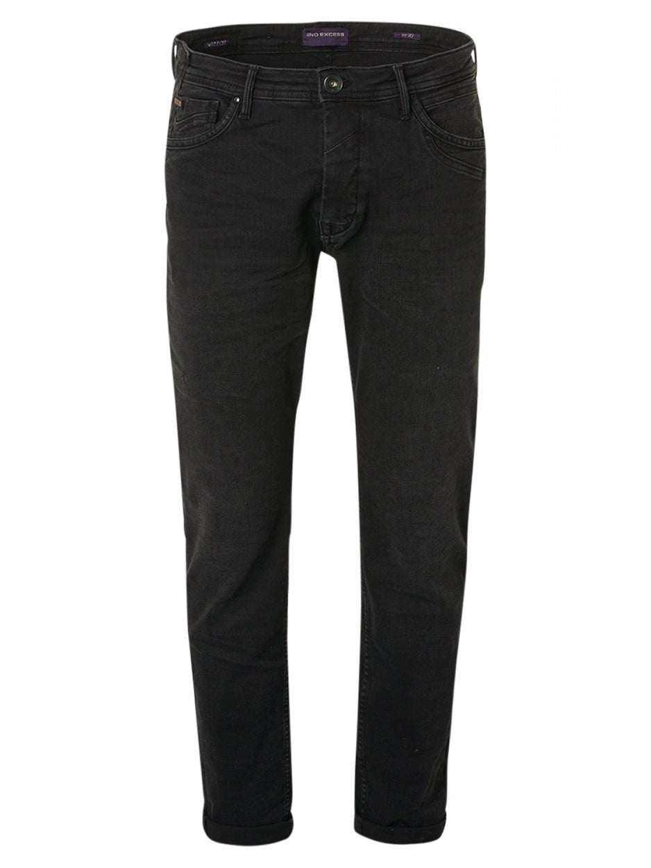 Denim, comfort slim 712, black denim stretch | Length 34